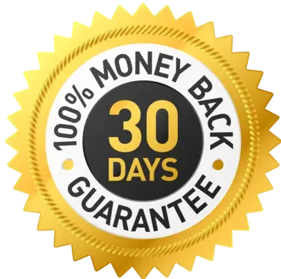 100% money back guarantee 